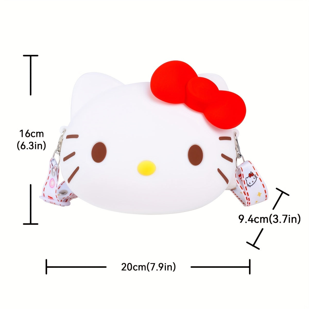 Kawaii Hello Kitty Silicone Crossbody Bag
