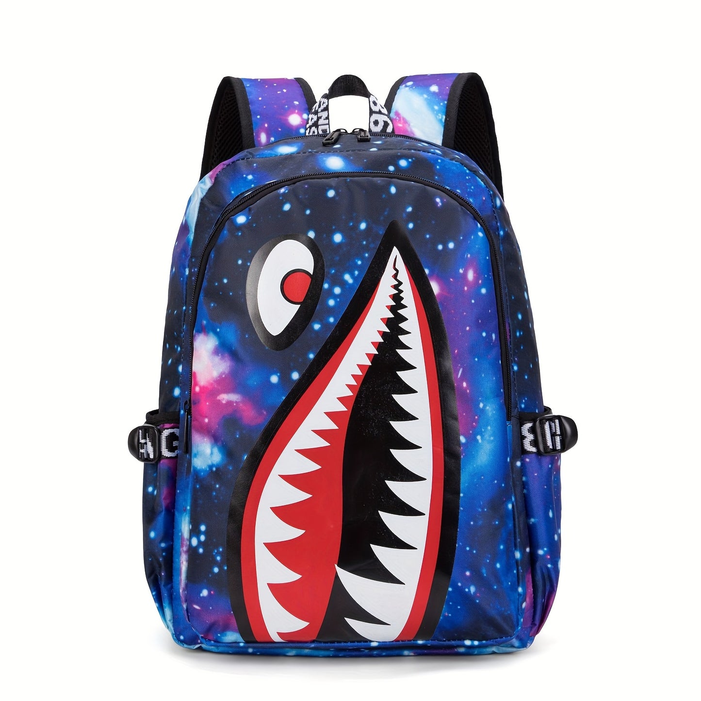 Anime Shark Backpack - School Bag with Adjustable Straps for Boys & Girls