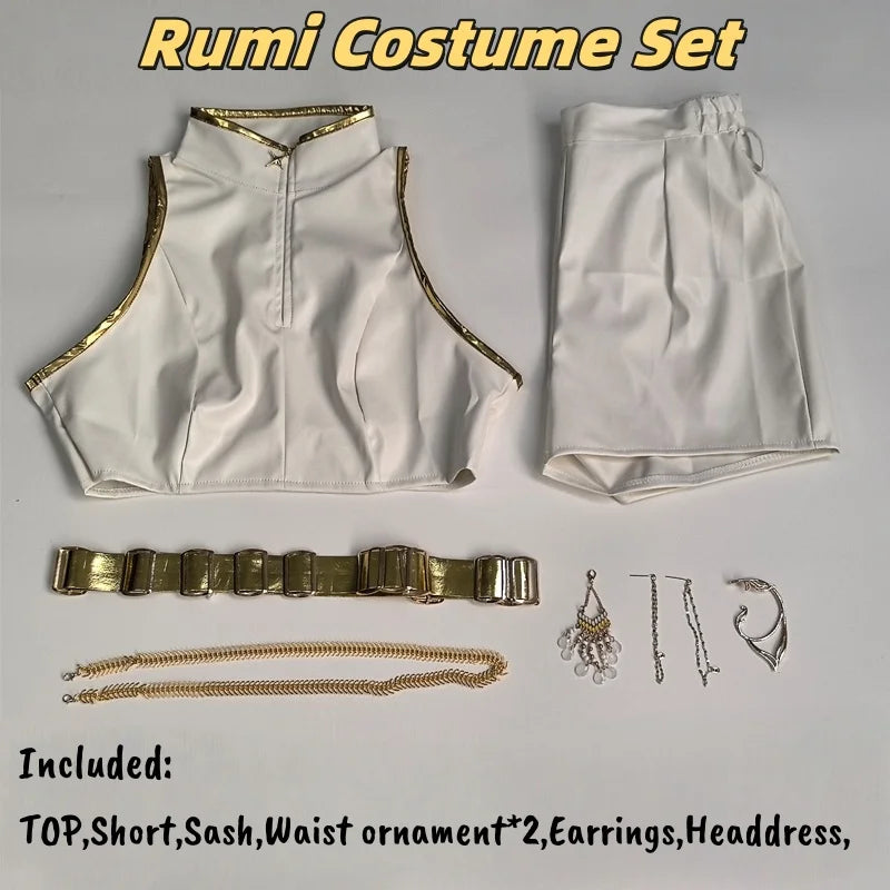 Kpop Demon Hunters What It Sounds Like Rumi Cosplay Costume & Wig