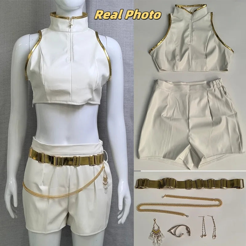 Kpop Demon Hunters What It Sounds Like Rumi Cosplay Costume & Wig