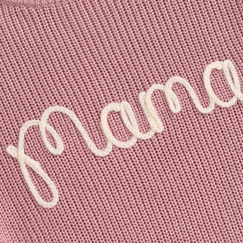 Family Matching Sweaters Letter Embroidery