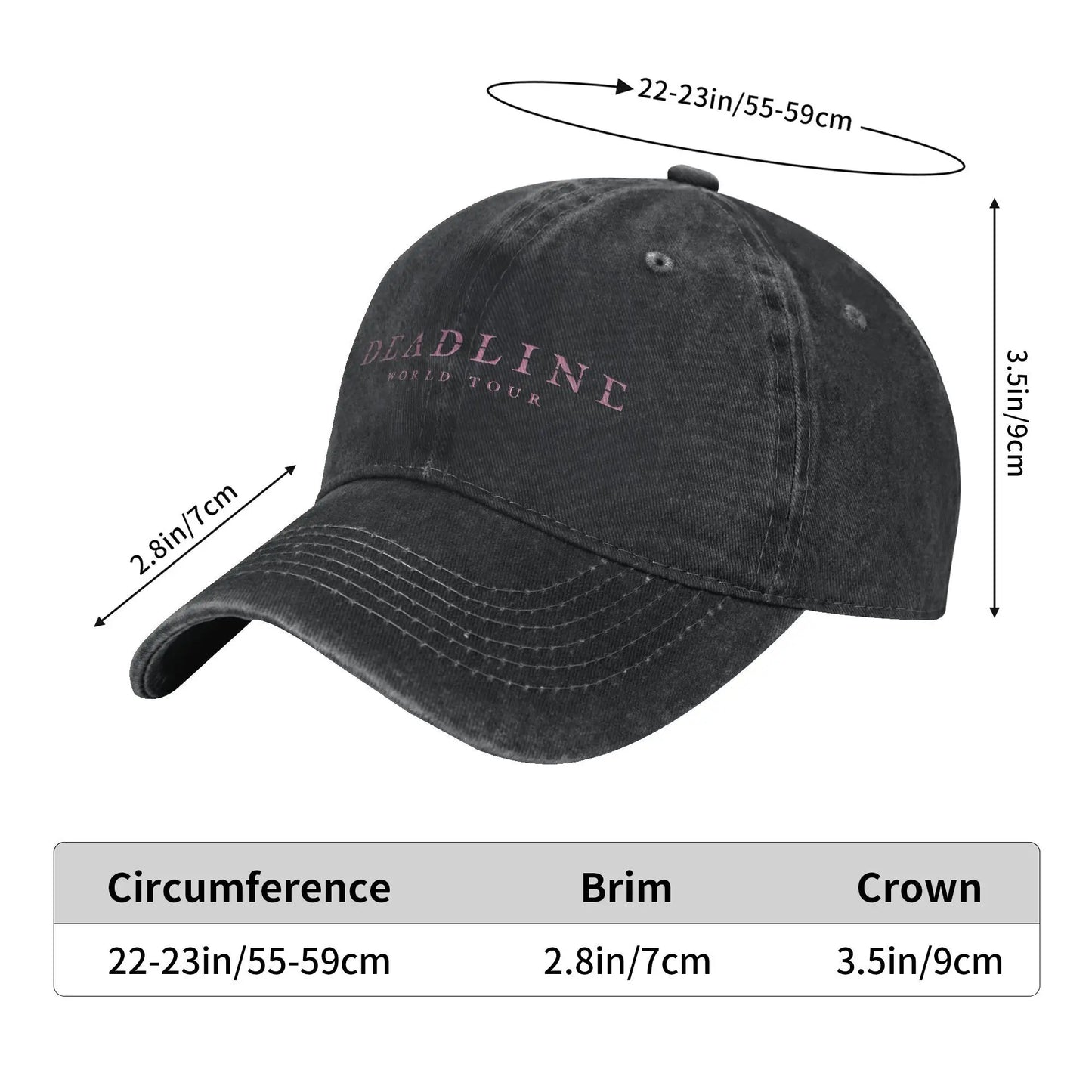 Blackpink Deadline World Tour 2025 Printed Caps