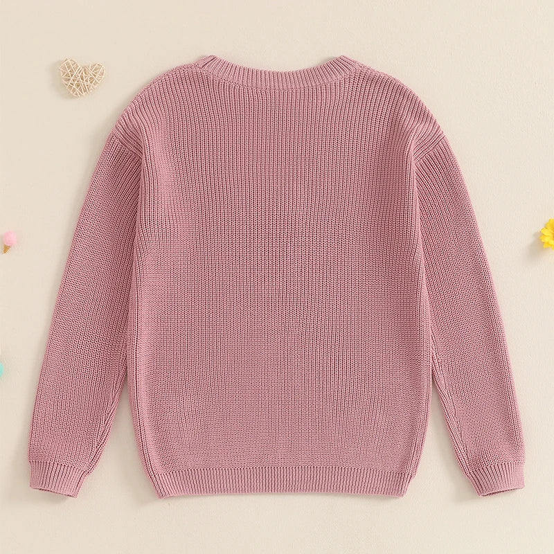 Family Matching Sweaters Letter Embroidery