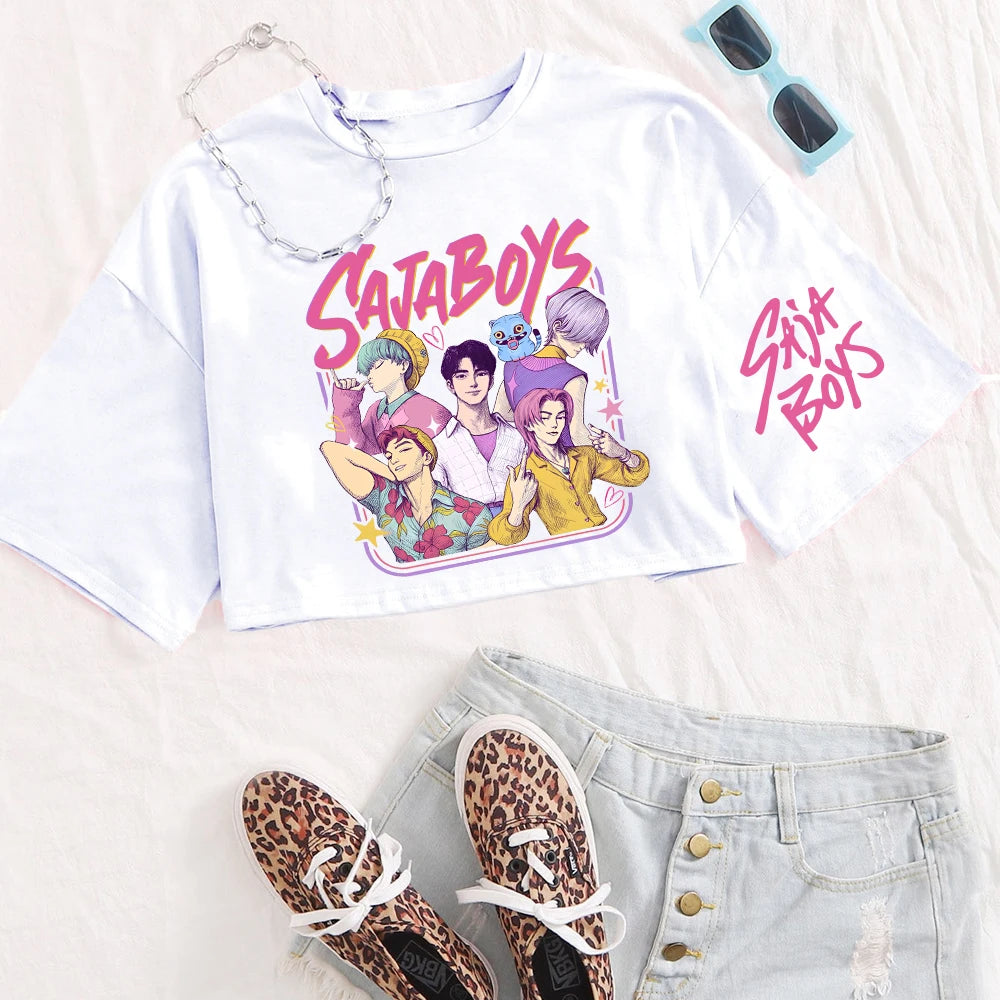 K-pop Demon Hunters Saja Boys - Crop Top Short Sleeve