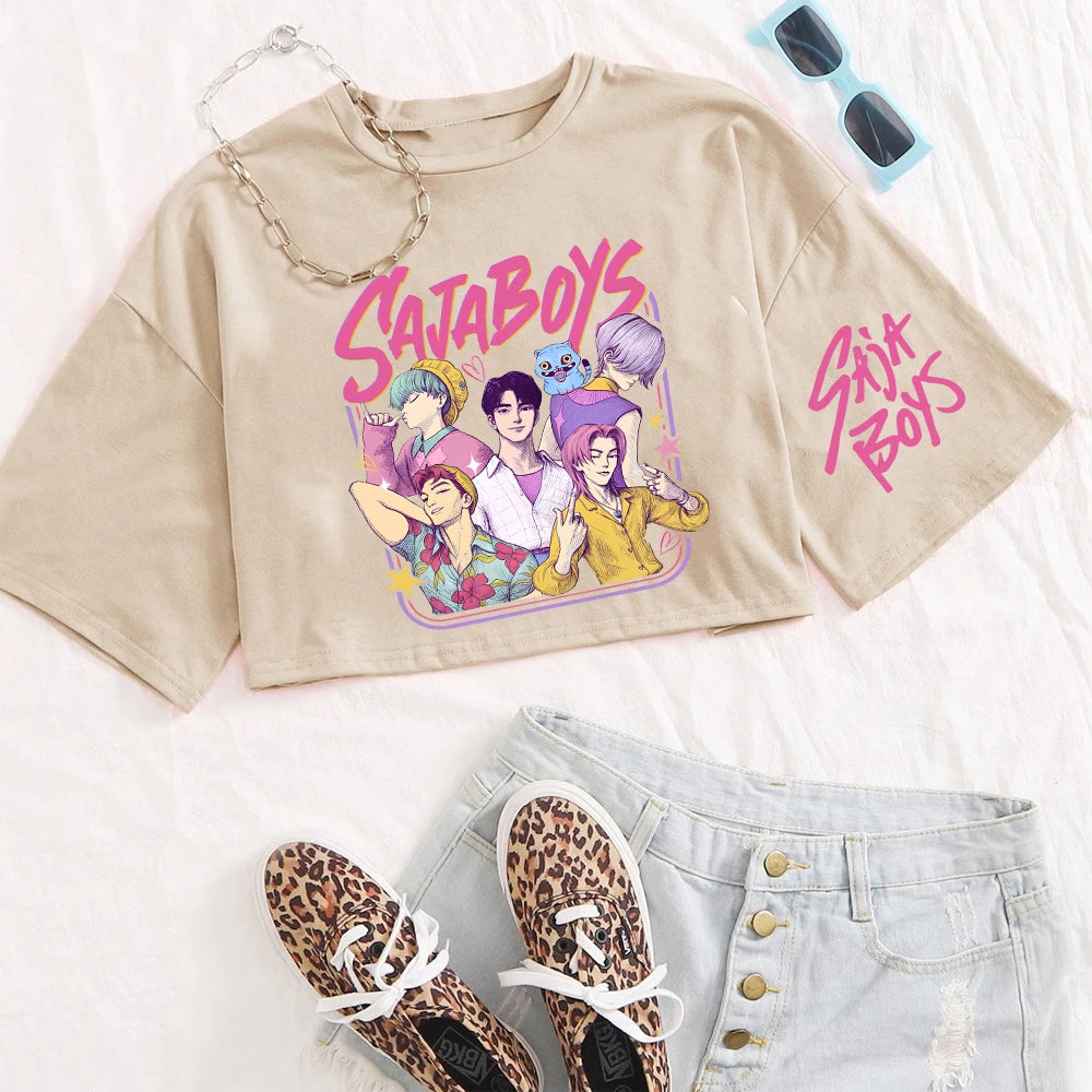 K-pop Demon Hunters Saja Boys - Crop Top Short Sleeve