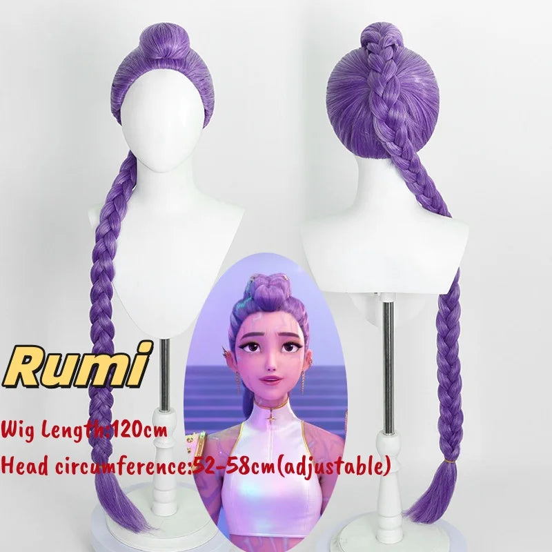 Kpop Demon Hunters What It Sounds Like Rumi Cosplay Costume & Wig