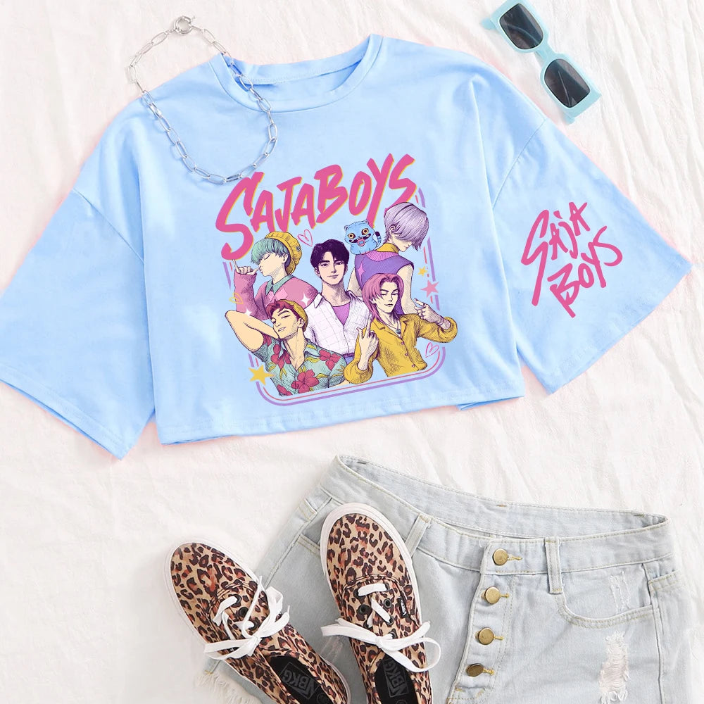 K-pop Demon Hunters Saja Boys - Crop Top Short Sleeve