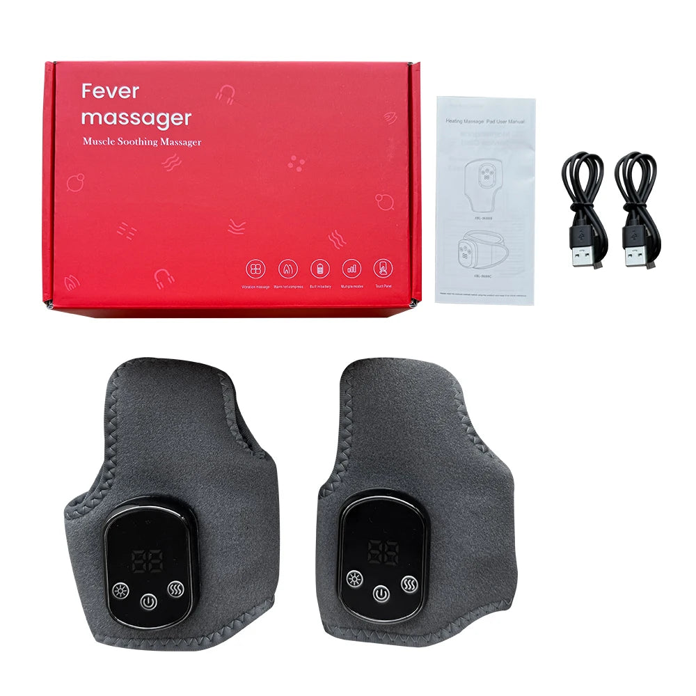 Electric Heat And Vibration Ankle Massager with Infrared Hot Compress Therapy