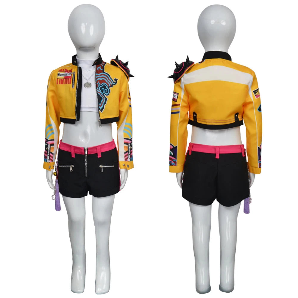 Kids/Girls Kpop Demon Hunters Rumi Zoey Mira Cosplay Costume