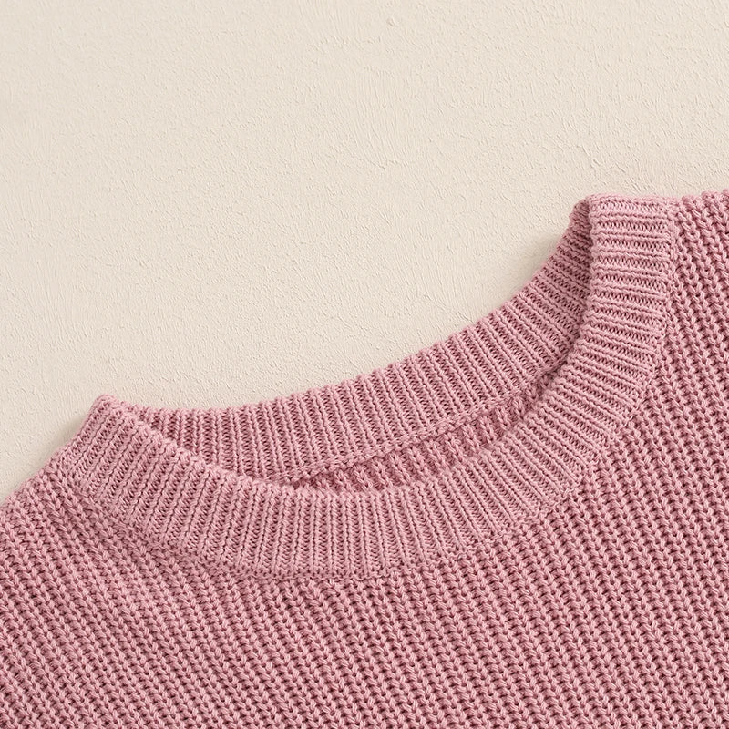 Family Matching Sweaters Letter Embroidery
