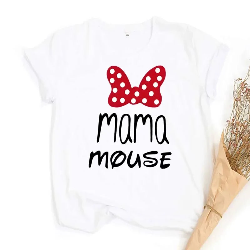 Mama Mouse & Mimi Mouse Print Family Matching Outfit