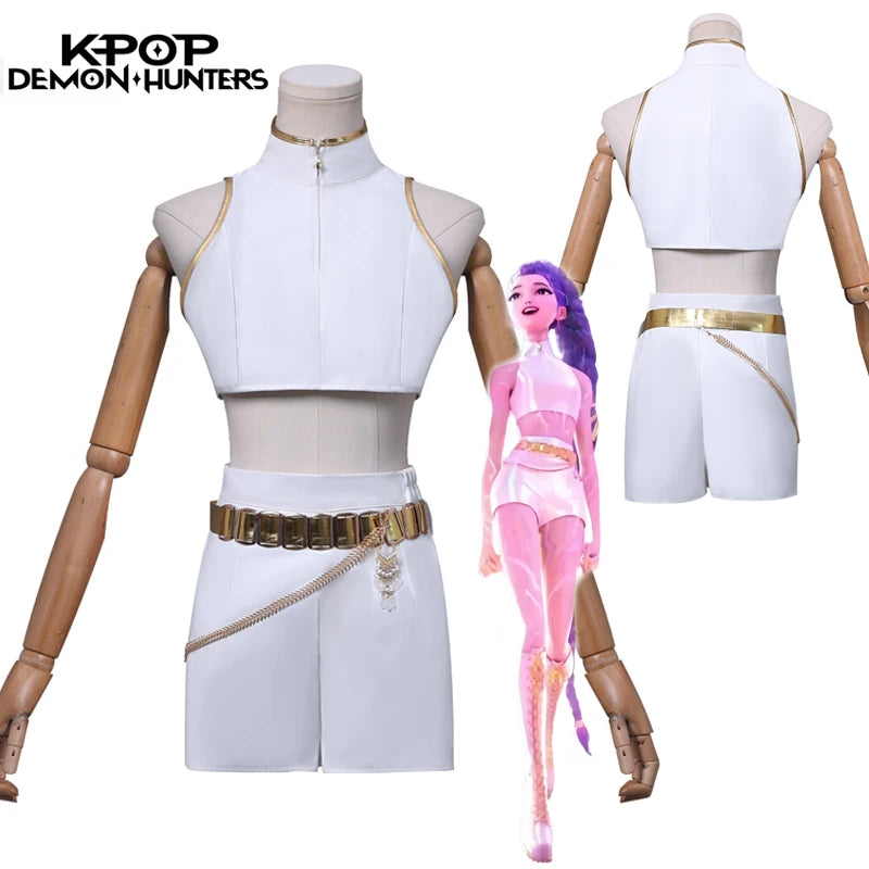 Kpop Demon Hunters What It Sounds Like Rumi Cosplay Costume & Wig
