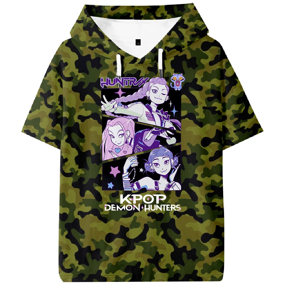 K-pop Demon Hunters Huntrix Hooded T-shirt