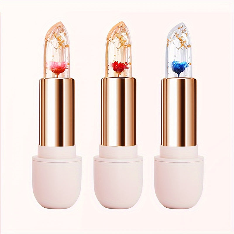 Vibrant Petal Jelly Lipstick - Tinted Lip Balm with Temperature Change