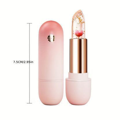 Vibrant Petal Jelly Lipstick - Tinted Lip Balm with Temperature Change
