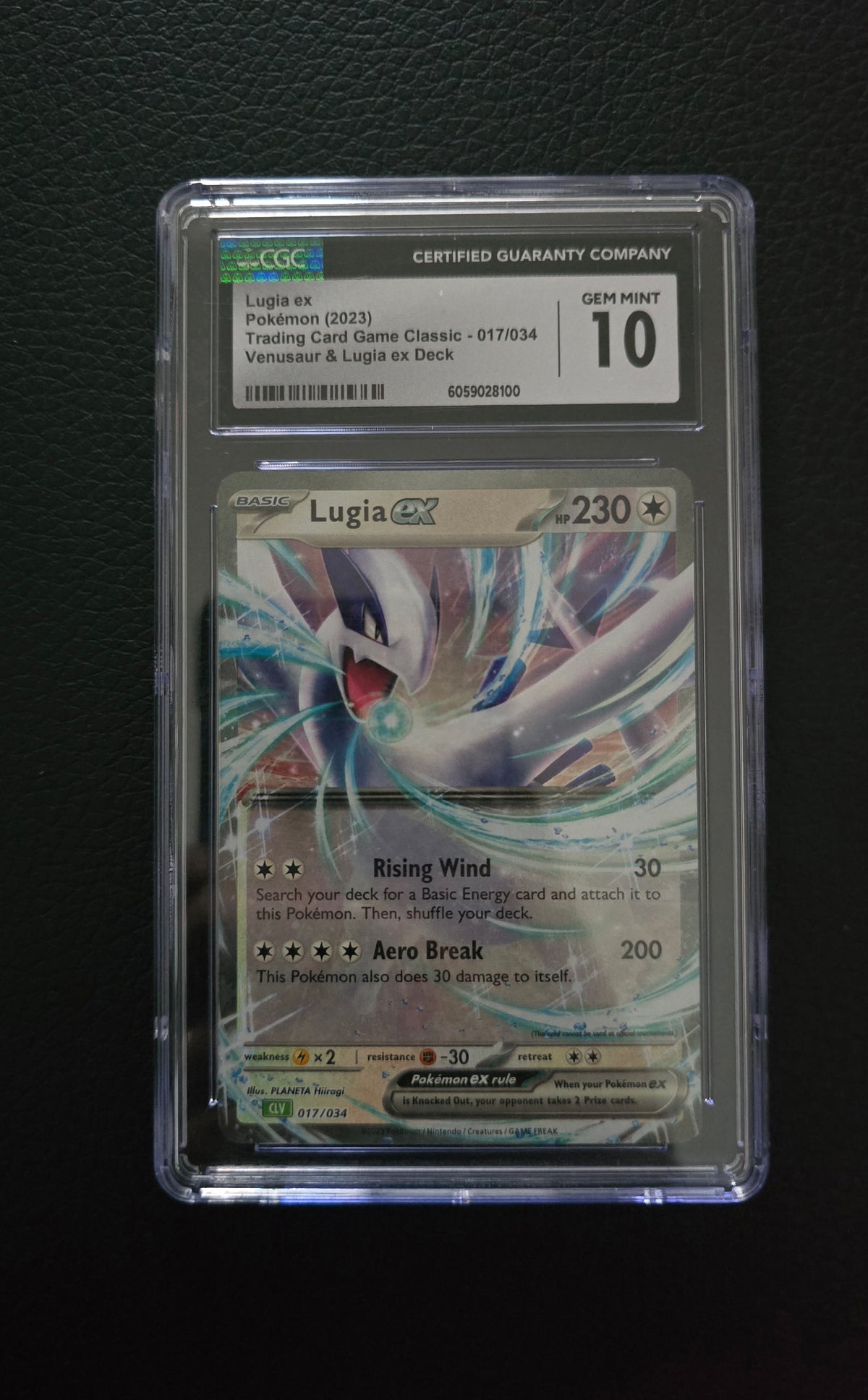 CGC 10 GEM MINT Lugia ex 017/034 Pokémon TCG Venusaur & Lugia ex Deck Holo 2023