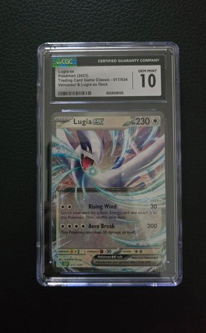 CGC 10 GEM MINT Lugia ex 017/034 Pokémon TCG Venusaur & Lugia ex Deck Holo 2023