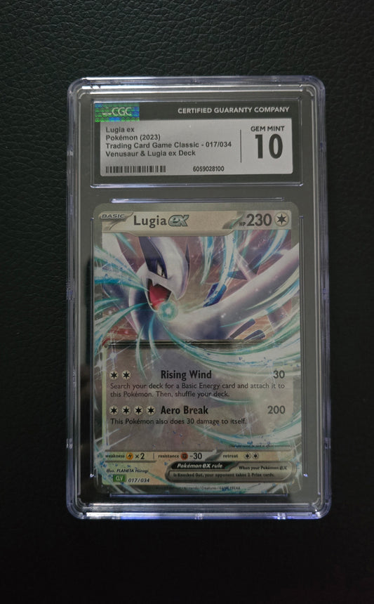 CGC 10 GEM MINT Lugia ex 017/034 Pokémon TCG Venusaur & Lugia ex Deck Holo 2023