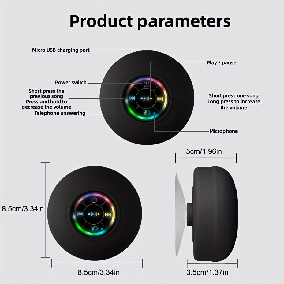 High Quality Speaker, Portable Wireless Speaker with Suction Cup