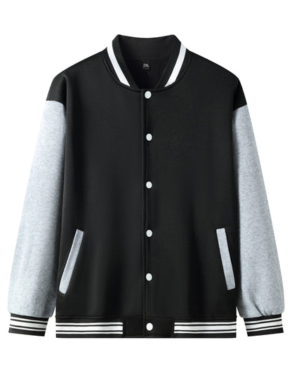 Men's Anime Embroidered Varsity Jacket