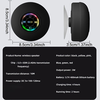 High Quality Speaker, Portable Wireless Speaker with Suction Cup