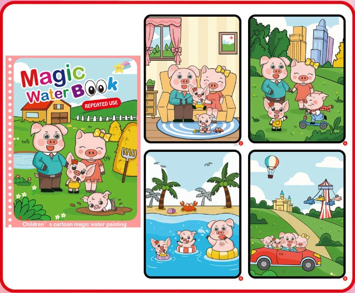 NEW Kids Magic Water Drawing Coloring Books