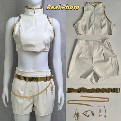 Kpop Demon Hunters What It Sounds Like Rumi Cosplay Costume & Wig