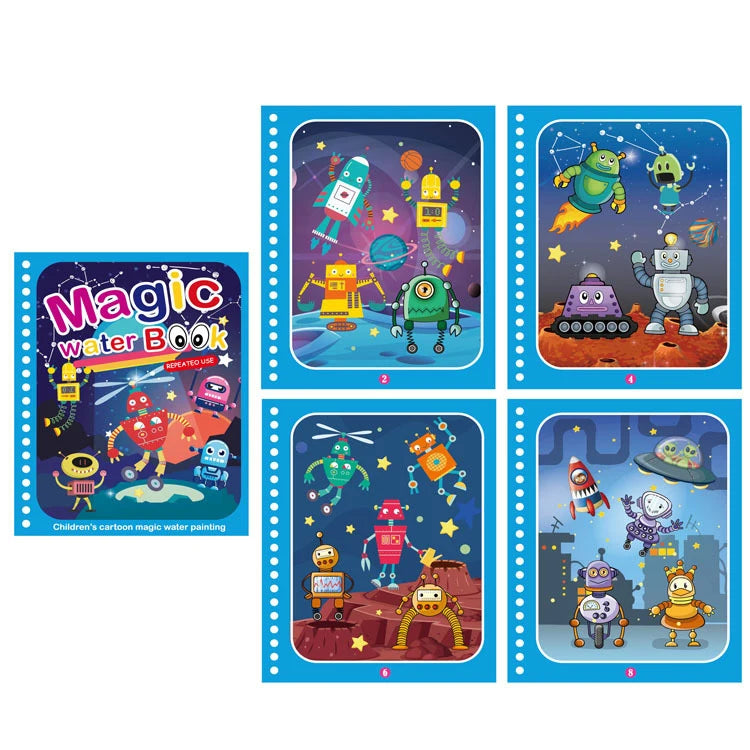 NEW Kids Magic Water Drawing Coloring Books