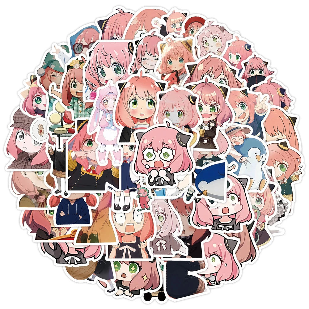 50pcs Anime Spy X Family Stickers