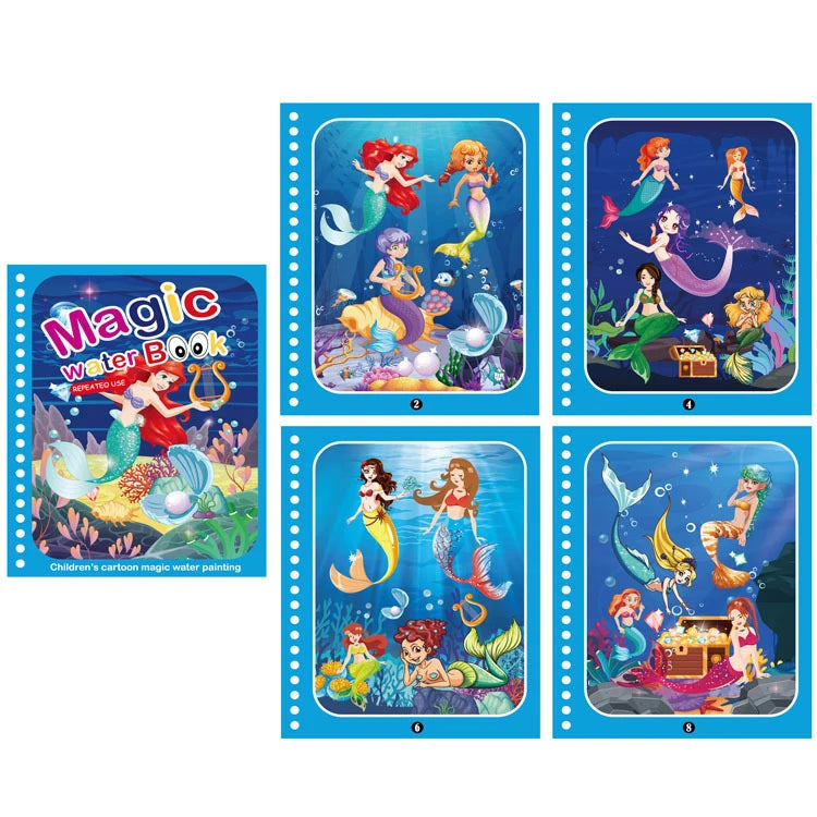 NEW Kids Magic Water Drawing Coloring Books