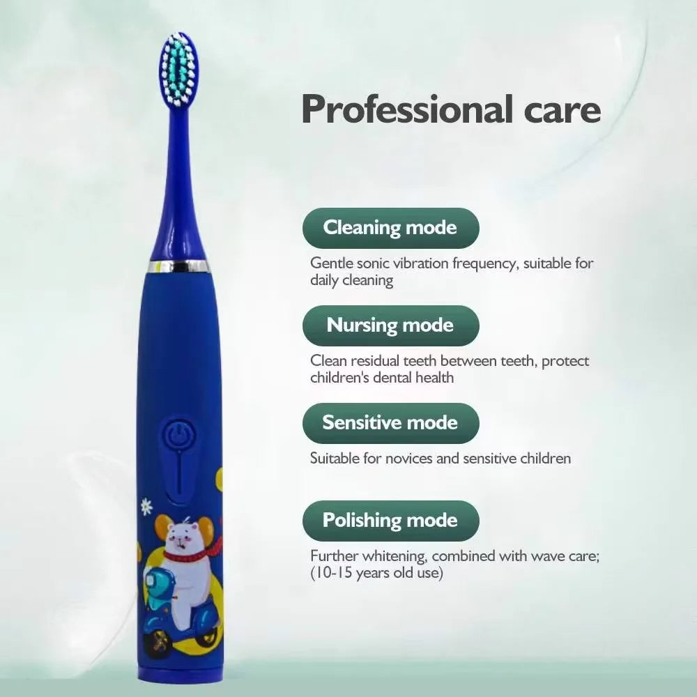 Children's Electric Toothbrush with 5 Replacement Heads