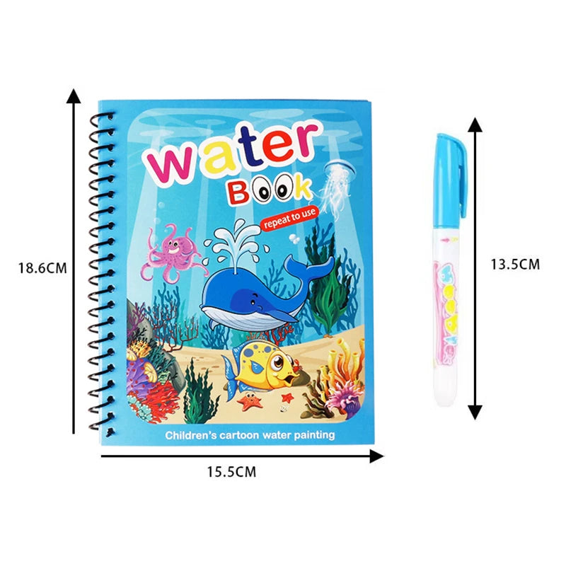 NEW Kids Magic Water Drawing Coloring Books
