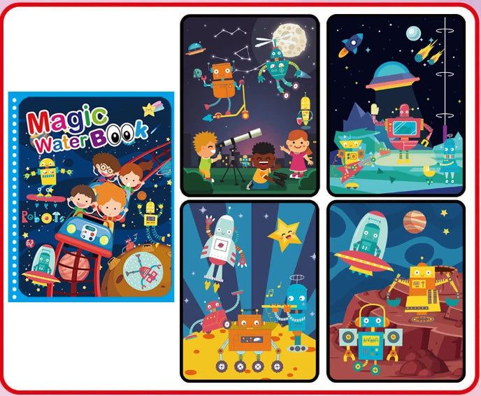 NEW Kids Magic Water Drawing Coloring Books