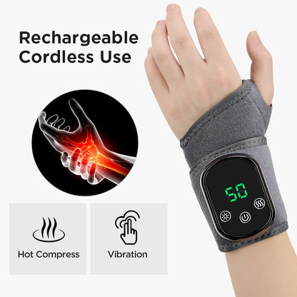 Electric Heating Wrist Massager Hot Compress Vibration Wrist/Ankle Brace