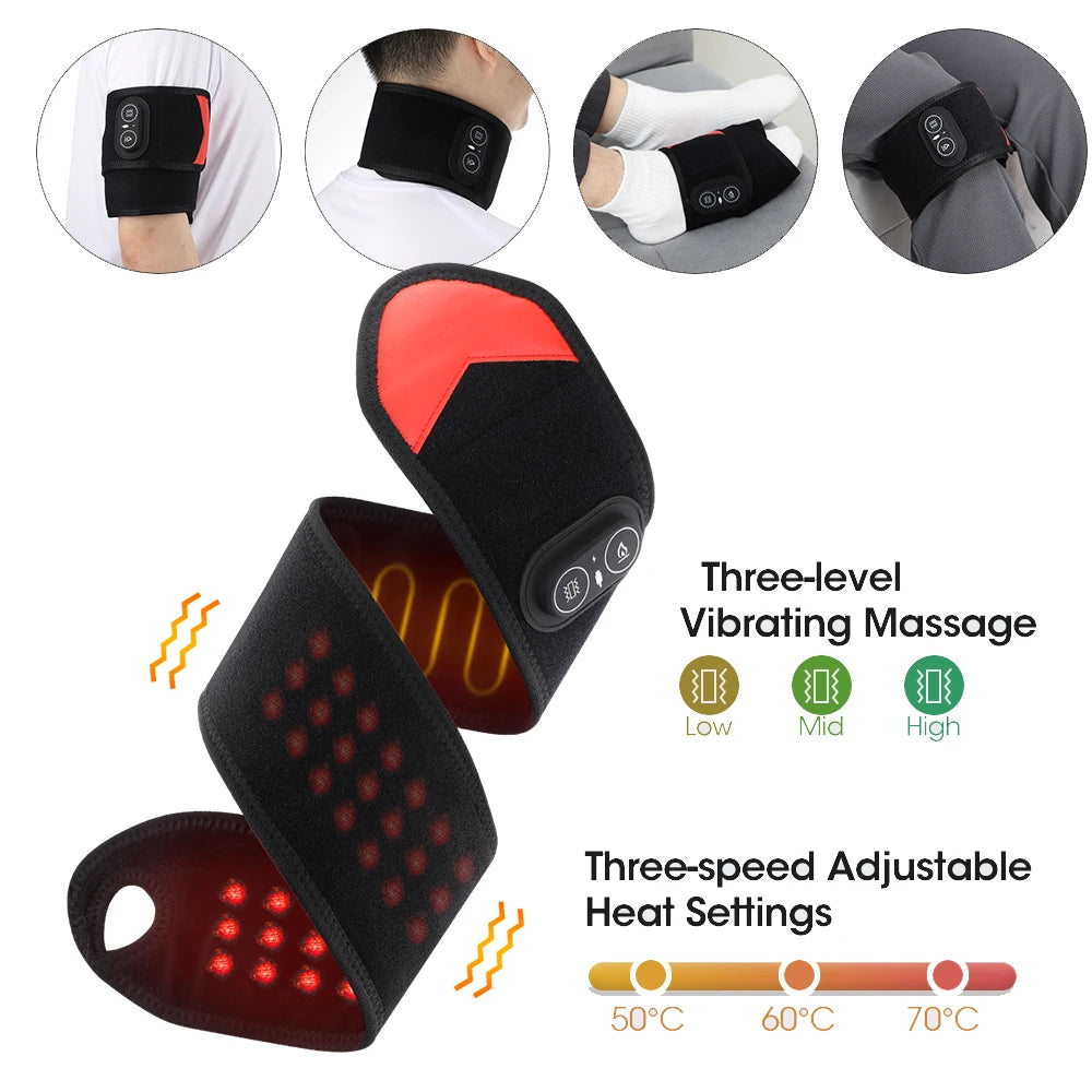 Electric Heating Wrist Massager Hot Compress Vibration Wrist/Ankle Brace