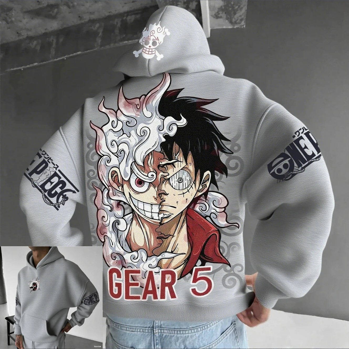 One Piece Luffy Gear 5 Anime Hoodies