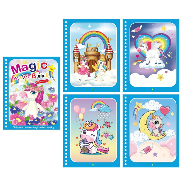 NEW Kids Magic Water Drawing Coloring Books