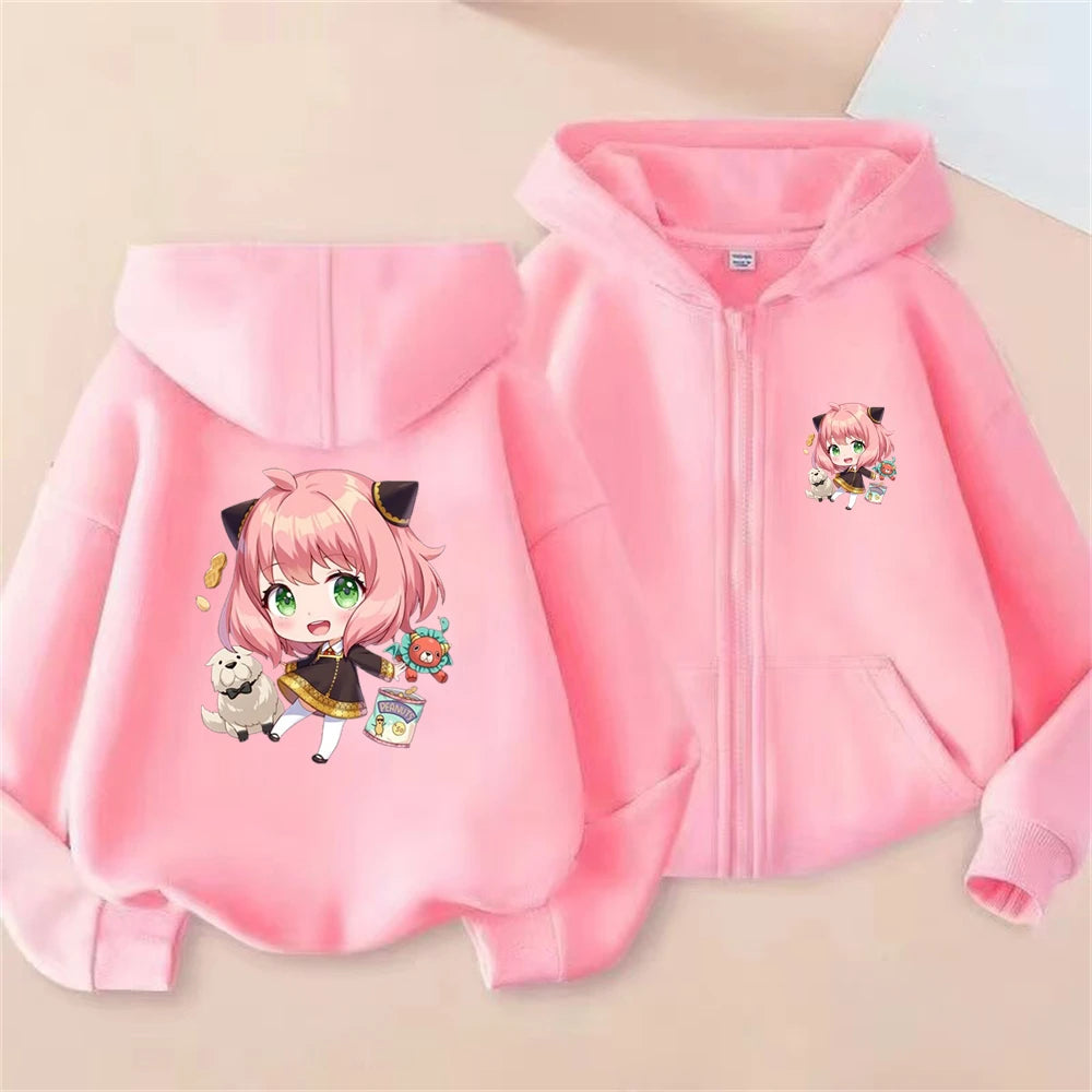 Anime Spy X Family Anya Children Hoodies