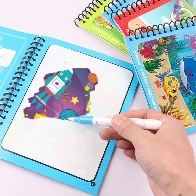 NEW Kids Magic Water Drawing Coloring Books