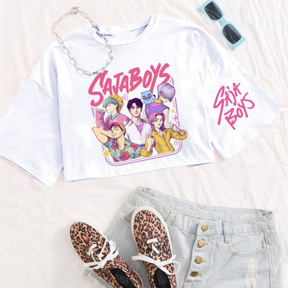 K-pop Demon Hunters Saja Boys - Crop Top Short Sleeve