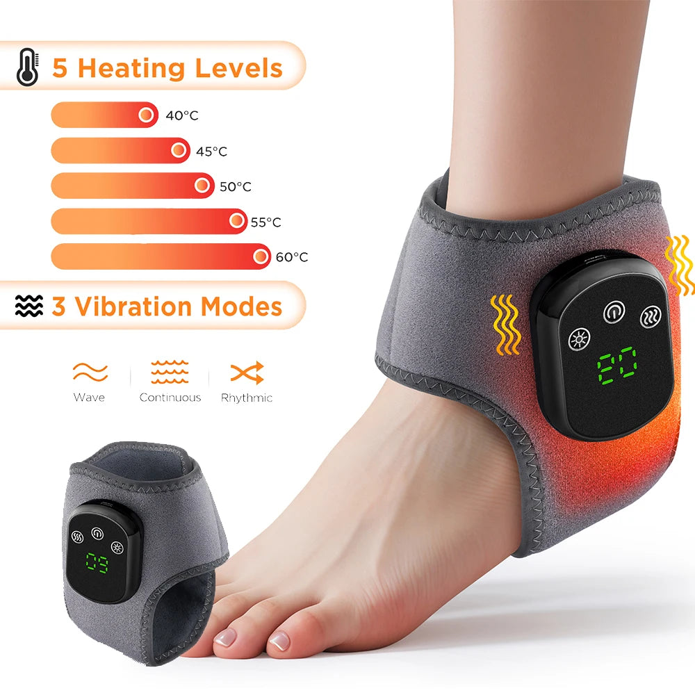 Electric Heating Wrist Massager Hot Compress Vibration Wrist/Ankle Brace