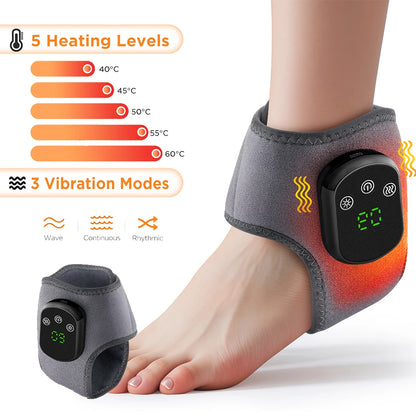 Electric Heating Wrist Massager Hot Compress Vibration Wrist/Ankle Brace