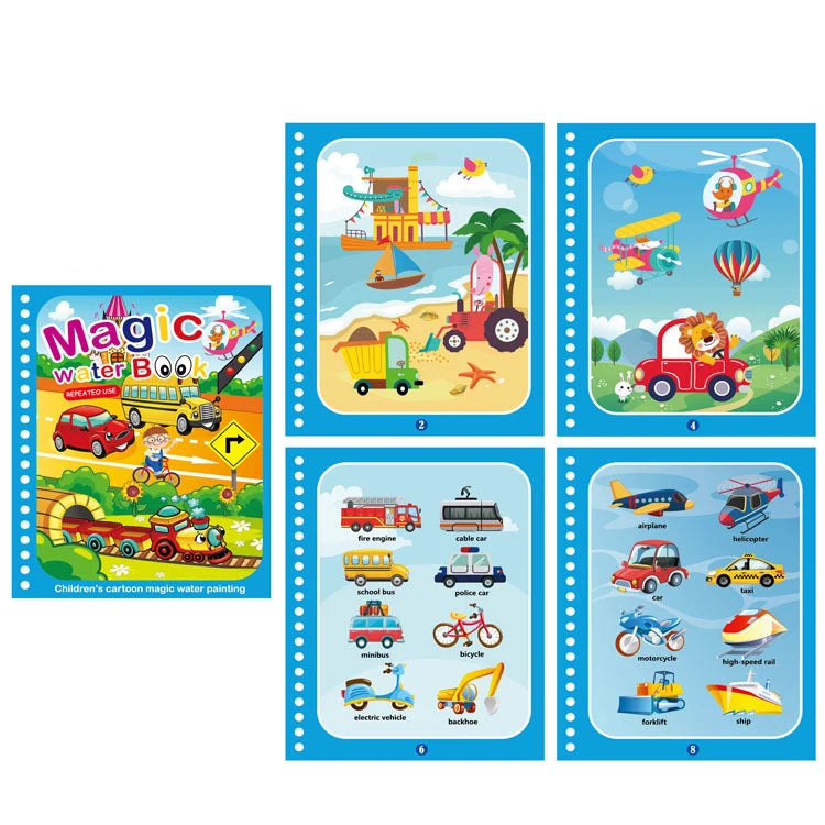 NEW Kids Magic Water Drawing Coloring Books