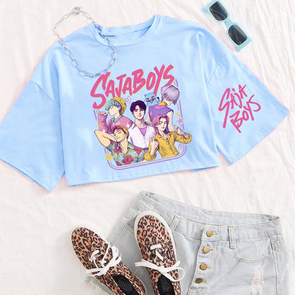 K-pop Demon Hunters Saja Boys - Crop Top Short Sleeve