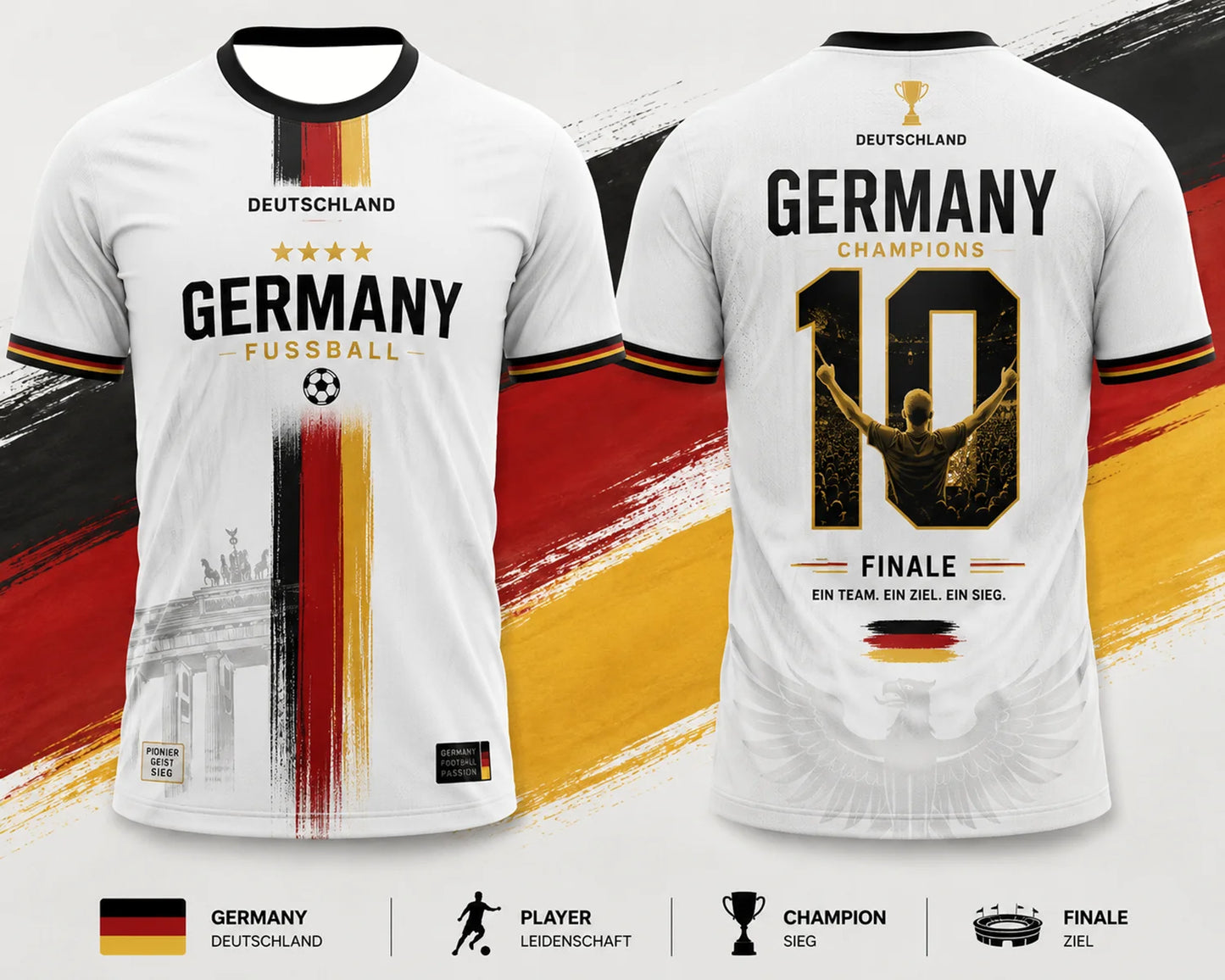 2026 New Germany Spain England France Soccer Jersey Champion Commemorative National Team Football Shirts For Men Women And Kids