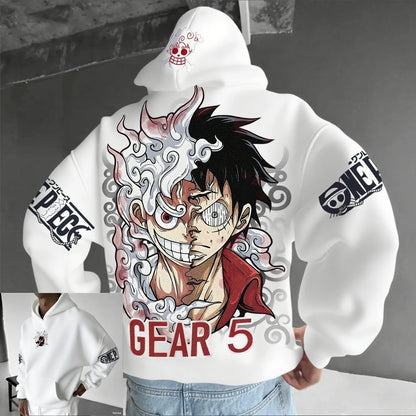 One Piece Luffy Gear 5 Anime Hoodies
