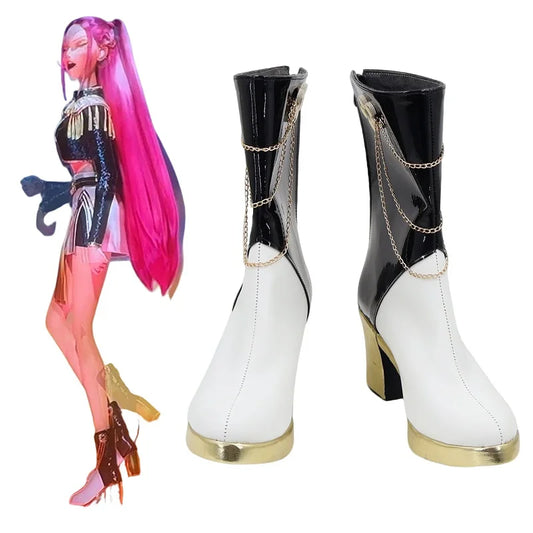 KPop Demon Hunters Mira Cosplay Costume Boots Handmade Faux Leather