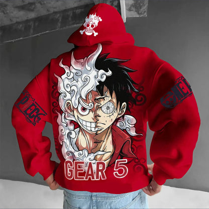 One Piece Luffy Gear 5 Anime Hoodies