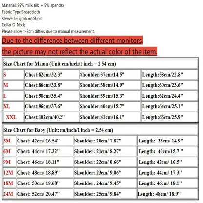 Mama Mini Rainbow Matching T-shirt Tops Baby Romper Bodysuit