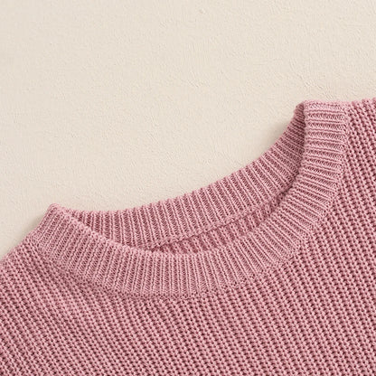 Family Matching Sweaters Letter Embroidery